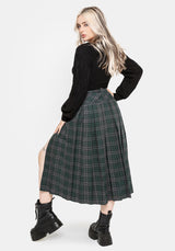 Daria Check Pleated Midaxi Skirt US 2