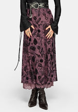 Equinox Flocked Midaxi Skirt