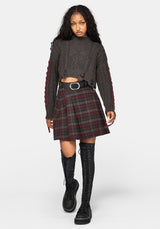 Kalma Check Pleated Mini Skirt