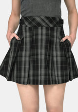 Bramble Buckled Mini Skirt - Dark Green