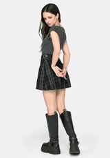 Bramble Buckled Mini Skirt - Dark Green