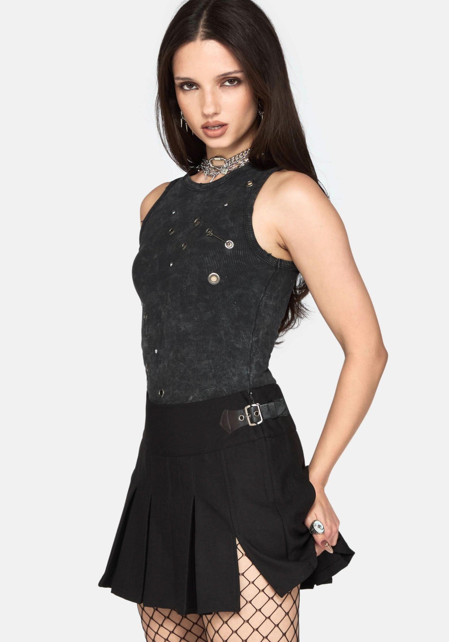 Soraya Buckle Mini Skirt
