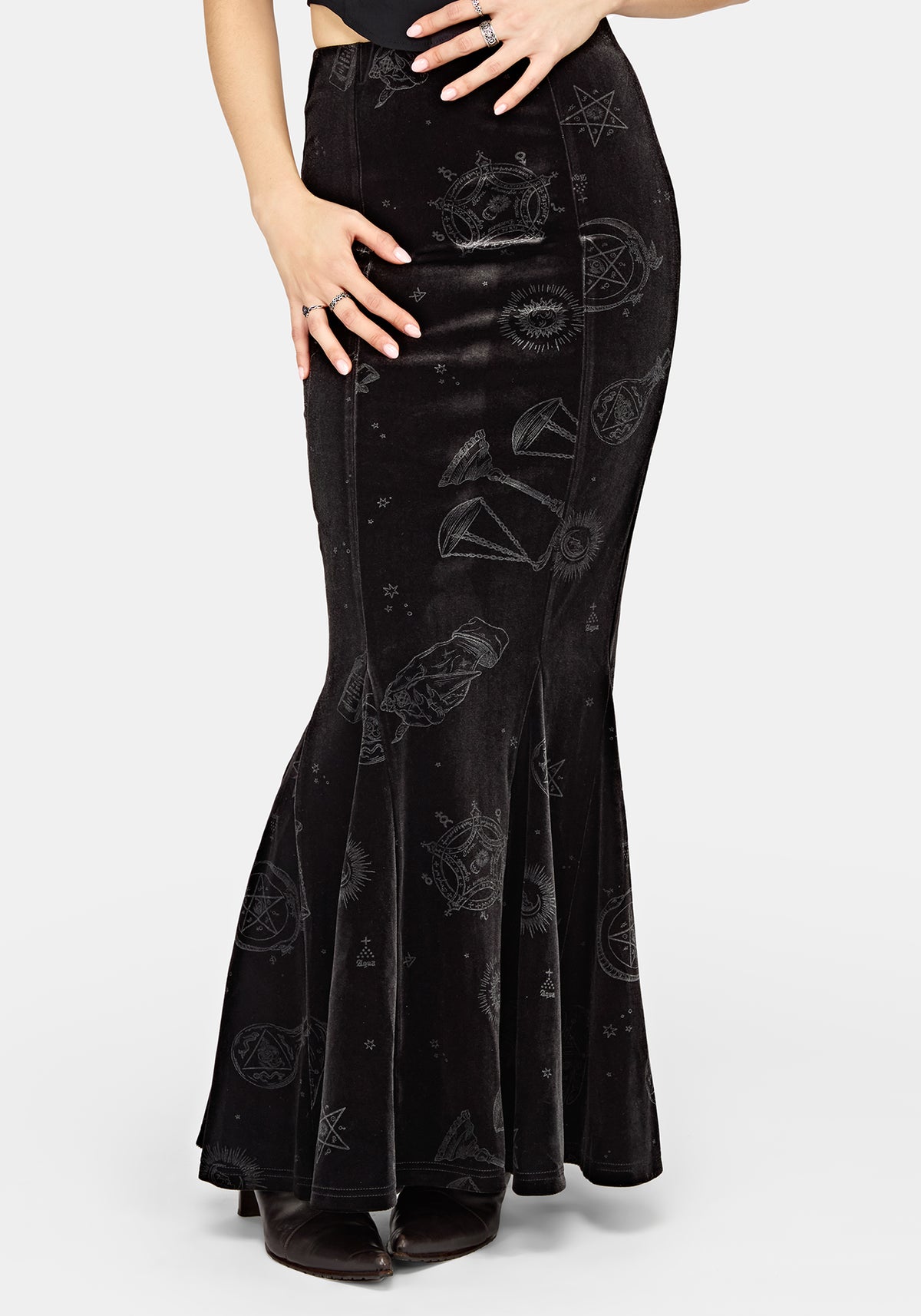 Orin Velour Maxi Skirt