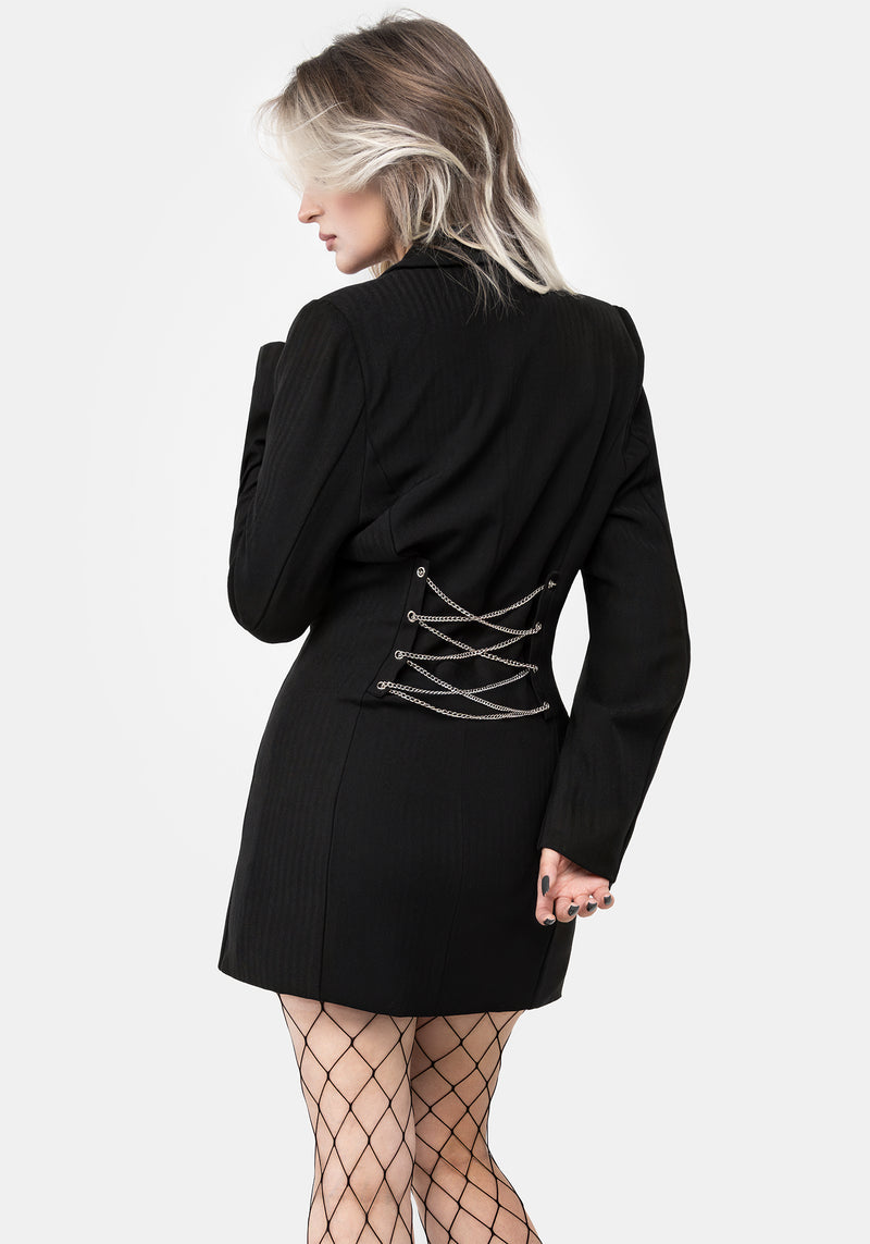 Juno Blazer Dress | Disturbia - Shop Women's Gothic, Alternative & Dark Romantic Fashion, Accessories & Homeware Juno Blazer Dress | Disturbia - Shop Women's Gothic, Alternative & Dark Romantic Fashion, Accessories & Homeware