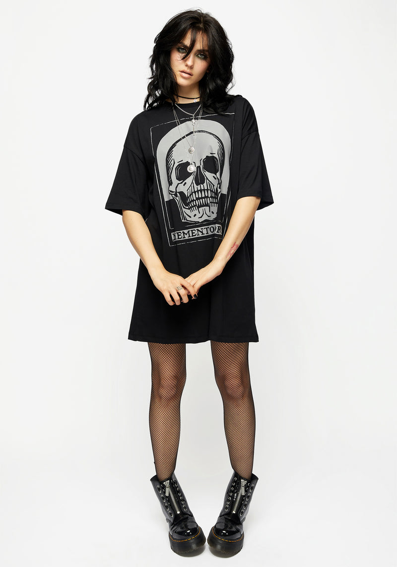 Memento Mori Tee Dress | Disturbia - Shop Women's Gothic, Alternative & Dark Romantic Fashion, Accessories & Homeware Memento Mori Tee Dress | Disturbia - Shop Women's Gothic, Alternative & Dark Romantic Fashion, Accessories & Homeware