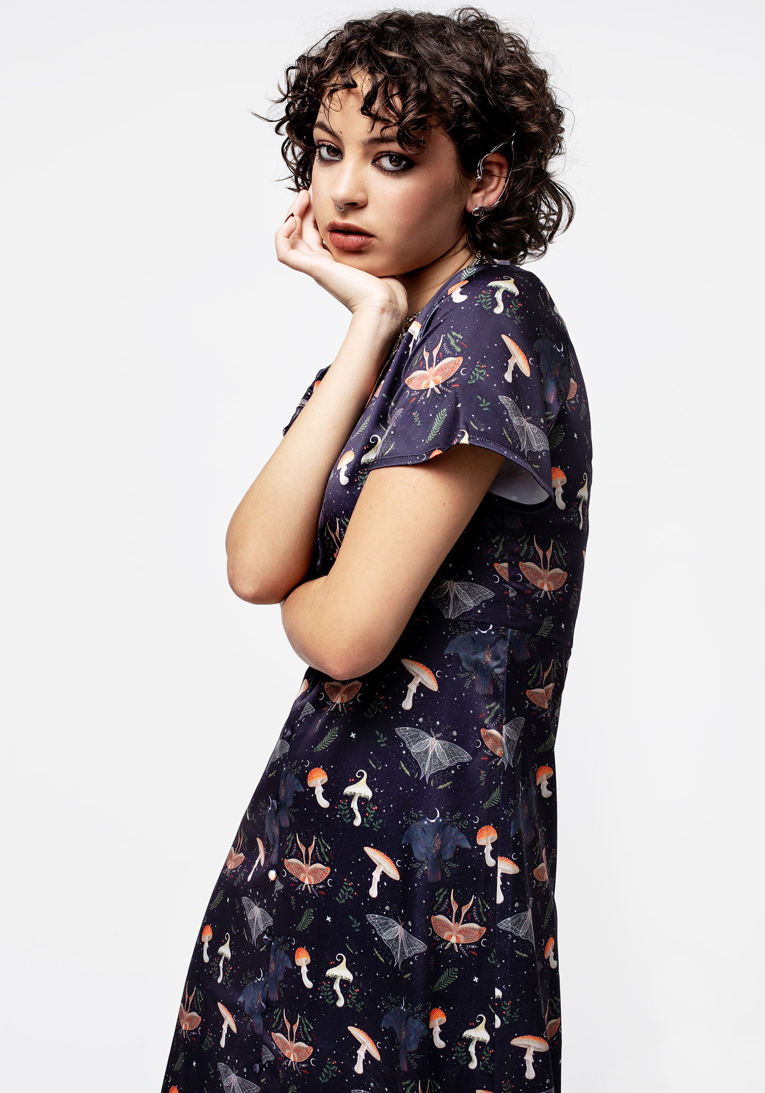 satin dress with buttons down the front Silk Long Sleeve Button Down Maxi Dress in Jelly Bean Christina's Luxuries