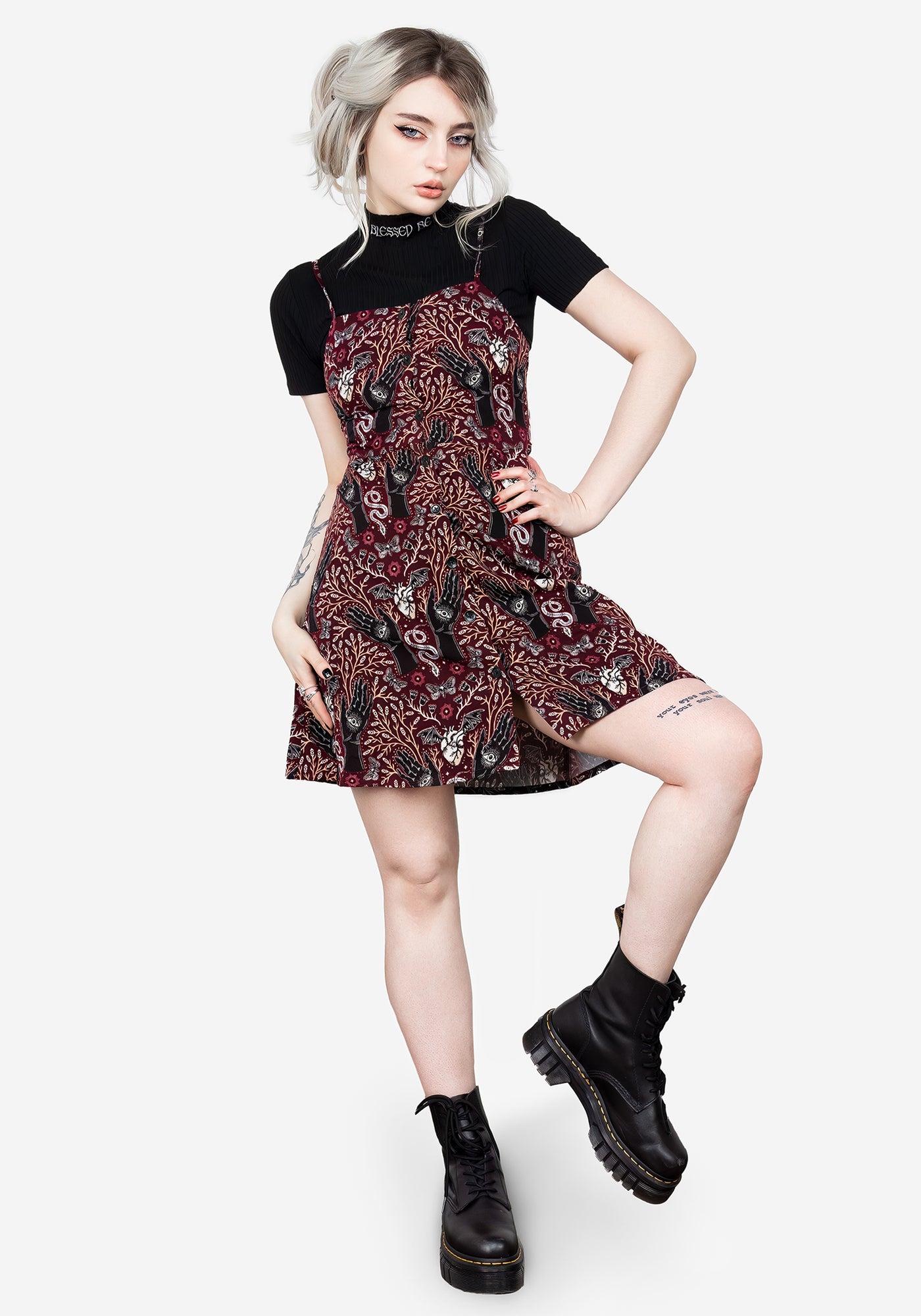 Hemlock Button Up Apron Dress | Disturbia - Shop Women's Gothic