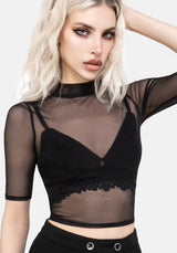 Jinx Mesh Short Sleeve Top
