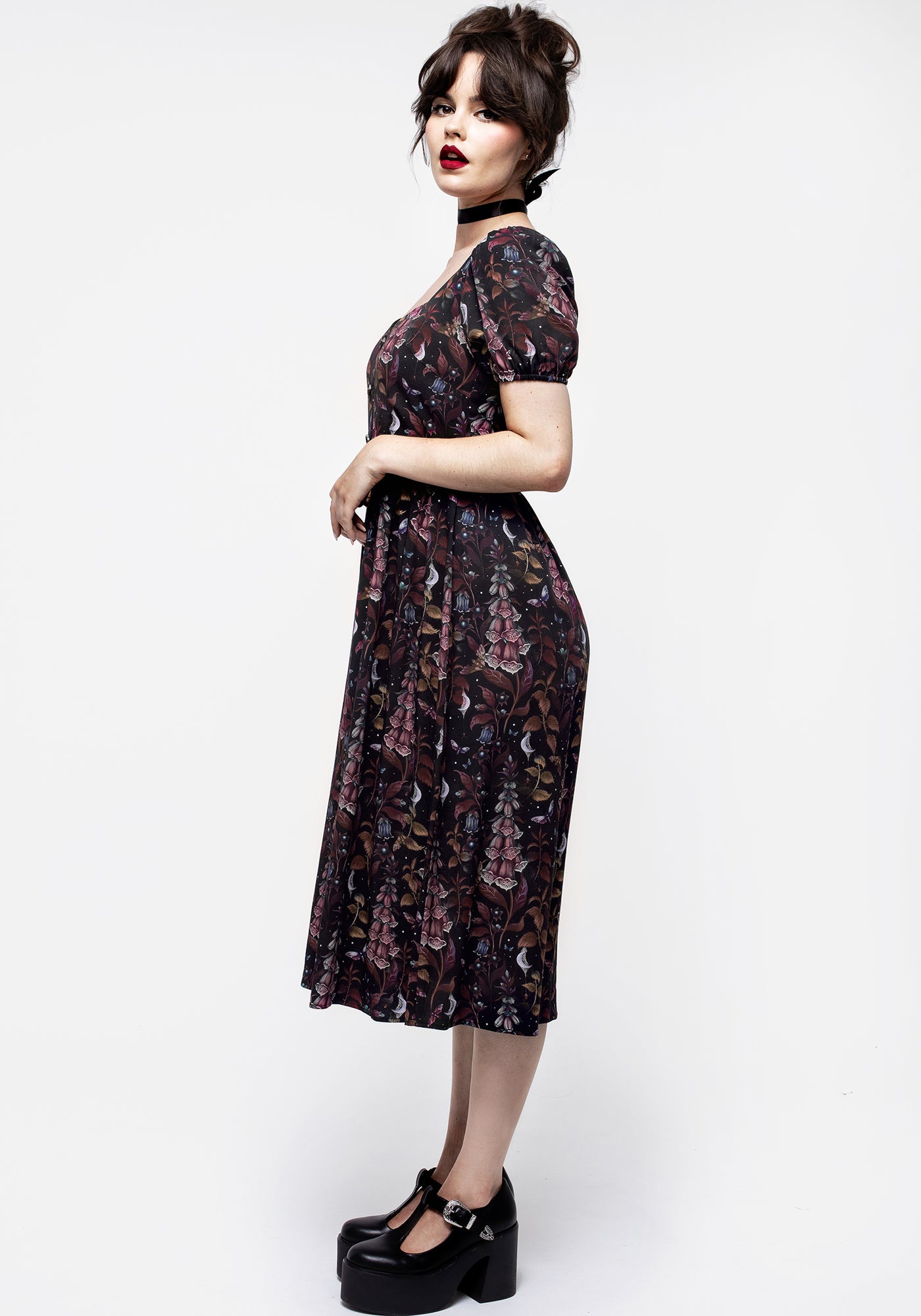 Foxglove Button Detail Midi Dress | Disturbia