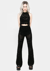 Hooked Pointelle Flare Trousers