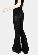 Hooked Pointelle Flare Trousers