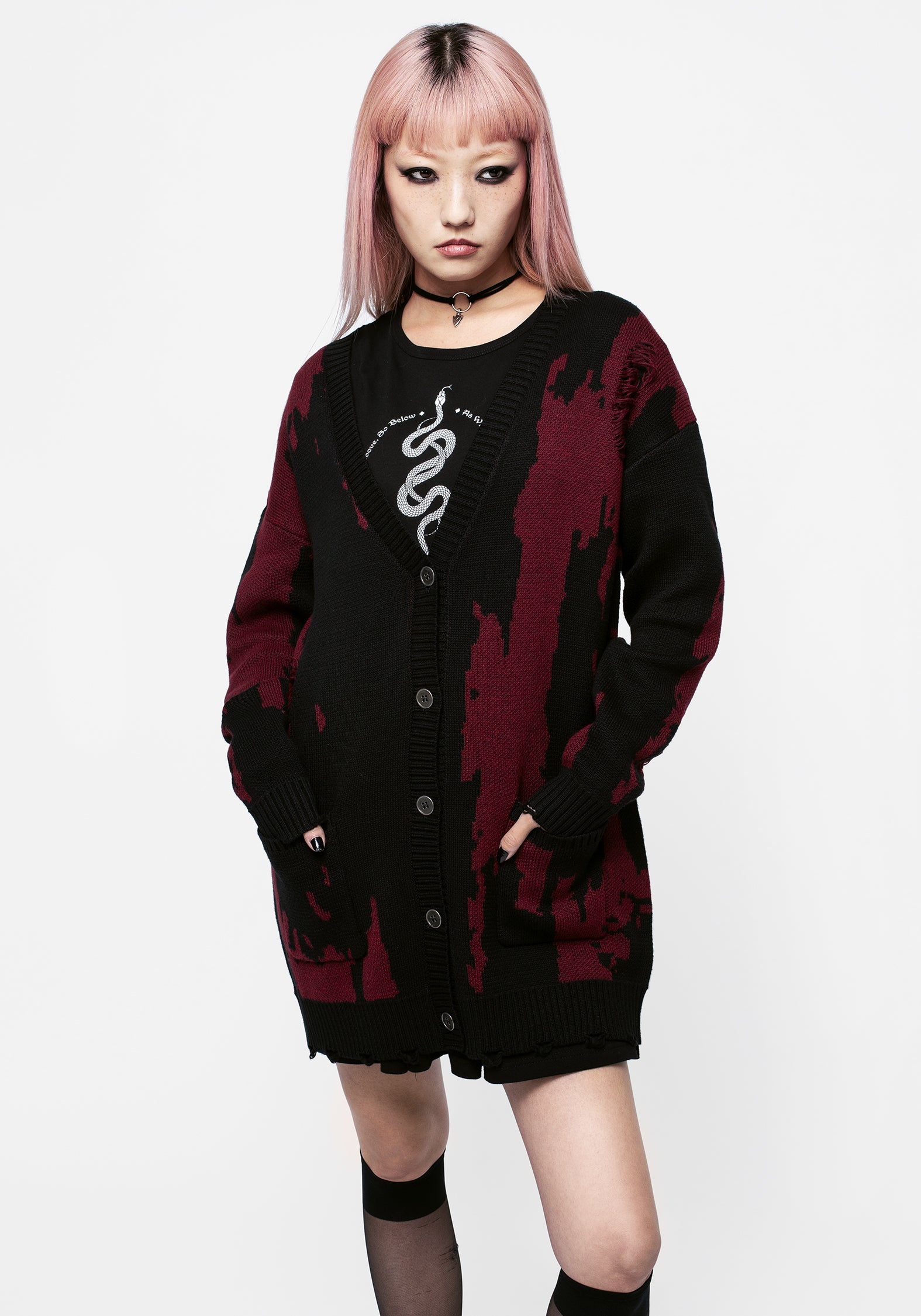Snag Distressed Oversized Cardigan | Disturbia - Shop Women's
