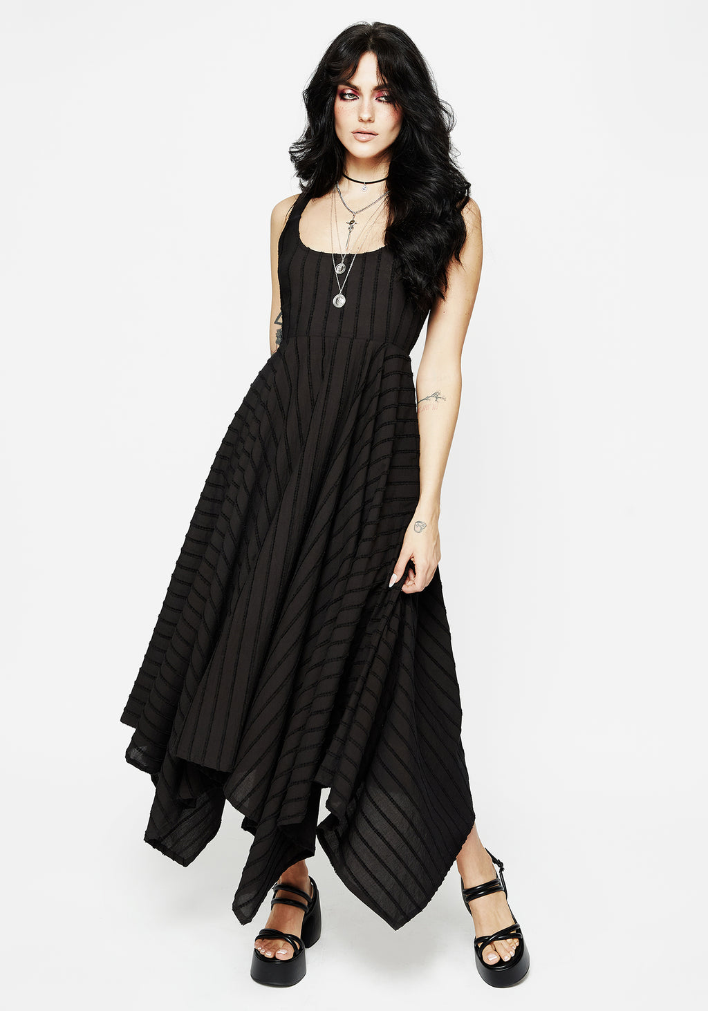 Blythe Handkerchief Hem Midaxi Dress | Disturbia - Shop Women's Gothic, Alternative & Dark Romantic Fashion, Accessories & Homeware Blythe Handkerchief Hem Midaxi Dress | Disturbia - Shop Women's Gothic, Alternative & Dark Romantic Fashion, Accessories & Homeware