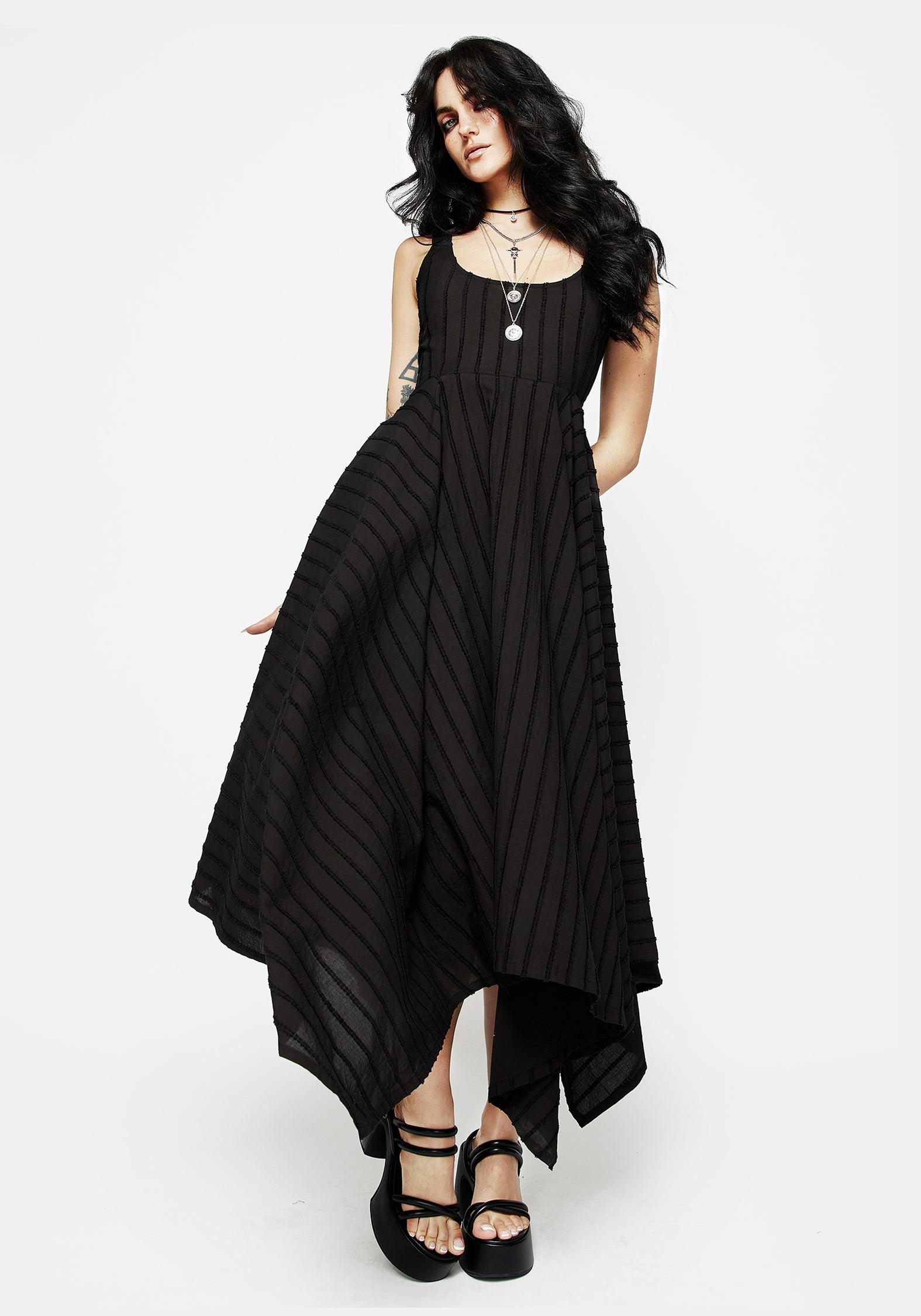 bring the romance handkerchief hem maxi dress Bring the Romance Handkerchief Hem Maxi Dress (Women)