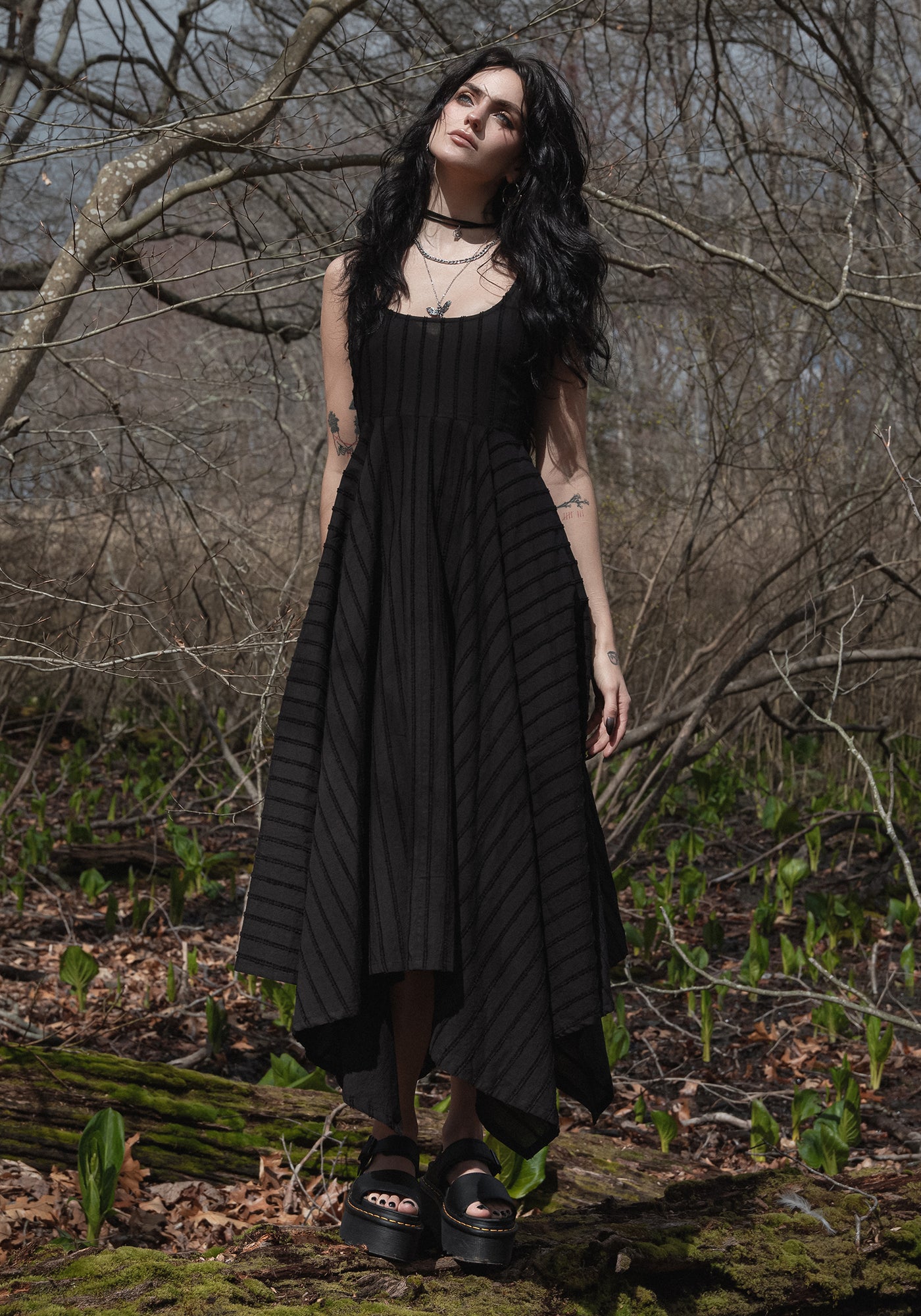 Blythe Handkerchief Hem Midaxi Dress | Disturbia - Shop Women's Gothic, Alternative & Dark Romantic Fashion, Accessories & Homeware Blythe Handkerchief Hem Midaxi Dress | Disturbia - Shop Women's Gothic, Alternative & Dark Romantic Fashion, Accessories & Homeware