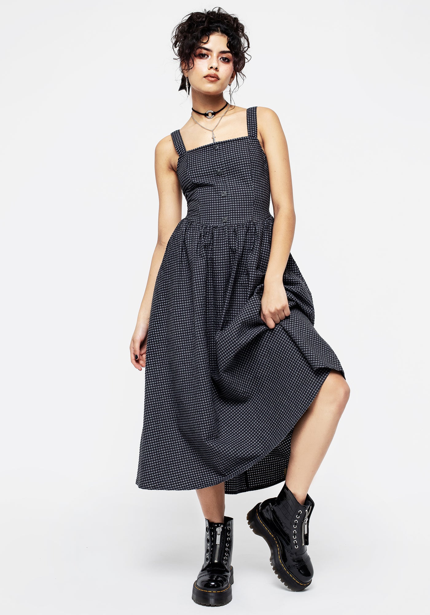 Faythe Apron Midi Dress | Disturbia