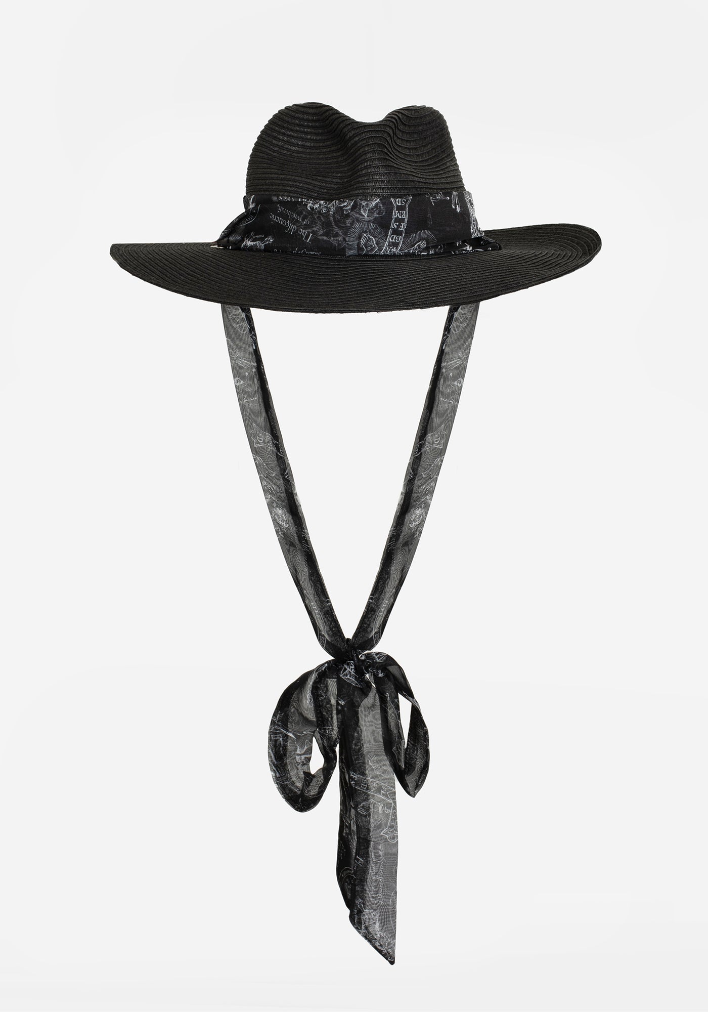 Maleficarum Tie Detail Sun Hat Disturbia Shop Women's Gothic