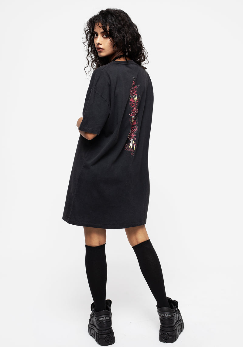 God's Flesh Graphic Print Tee Dress | Disturbia - Shop Women's Gothic, Alternative & Dark Romantic Fashion, Accessories & Homeware God's Flesh Graphic Print Tee Dress | Disturbia - Shop Women's Gothic, Alternative & Dark Romantic Fashion, Accessories & Homeware
