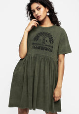 Obscura Graphic Print Mini Skater Dress