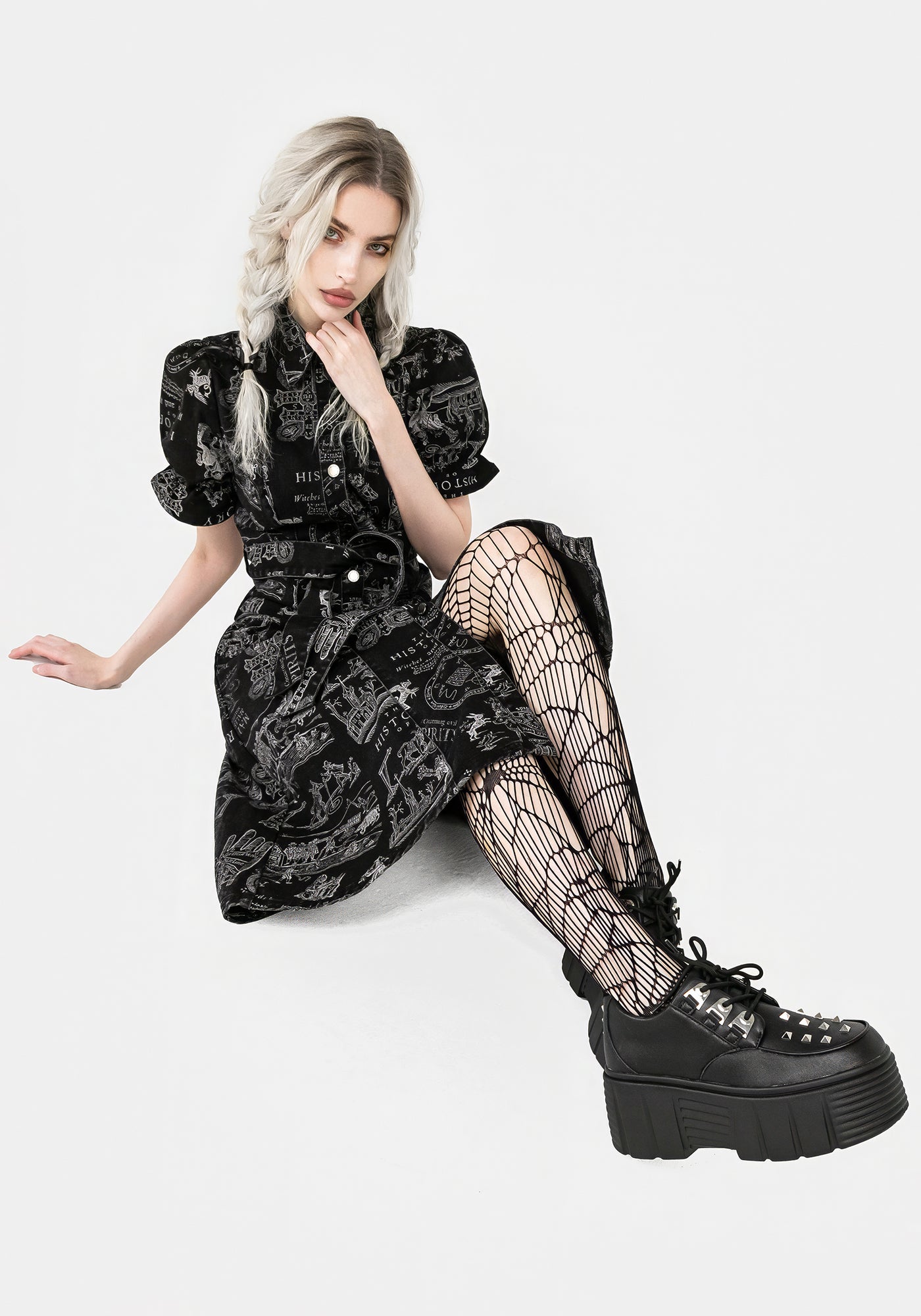 Cobweb Patterned Fishnet Tights | Disturbia