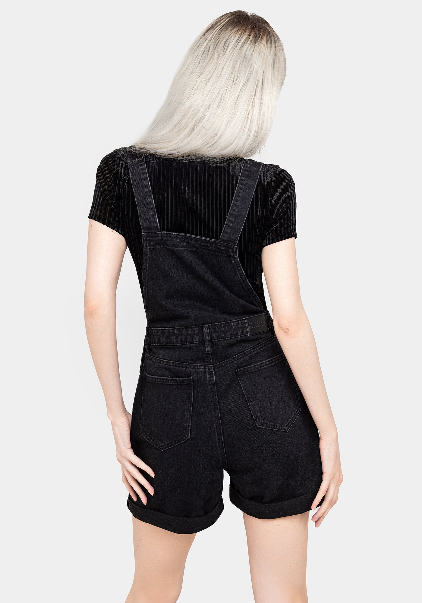 Papillion Embroidered Denim Dungaree Shorts | Disturbia - Shop