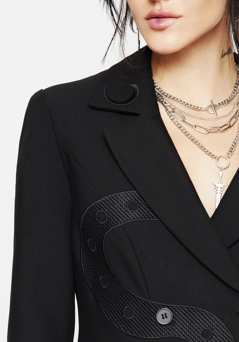 Slither Embroidered Blazer Dress Slither Embroidered Blazer Dress