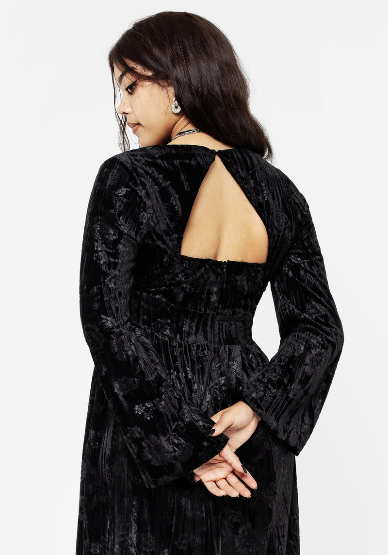 Invocation Flared Sleeve Midi Dress | Disturbia - Shop Women's Gothic, Alternative & Dark Romantic Fashion, Accessories & Homeware Invocation Flared Sleeve Midi Dress | Disturbia - Shop Women's Gothic, Alternative & Dark Romantic Fashion, Accessories & Homeware