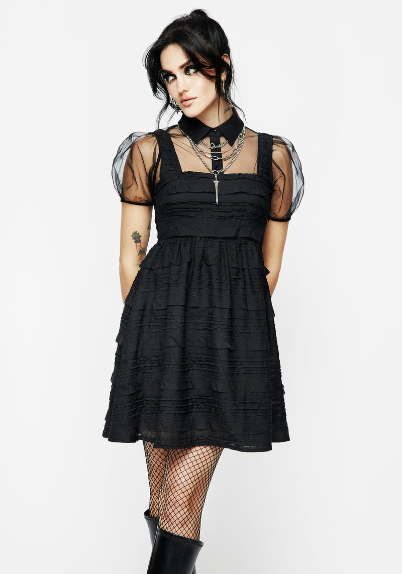 Initiation Babydoll Mini Dress | Disturbia - Shop Women's Gothic, Alternative & Dark Romantic Fashion, Accessories & Homeware Initiation Babydoll Mini Dress | Disturbia - Shop Women's Gothic, Alternative & Dark Romantic Fashion, Accessories & Homeware