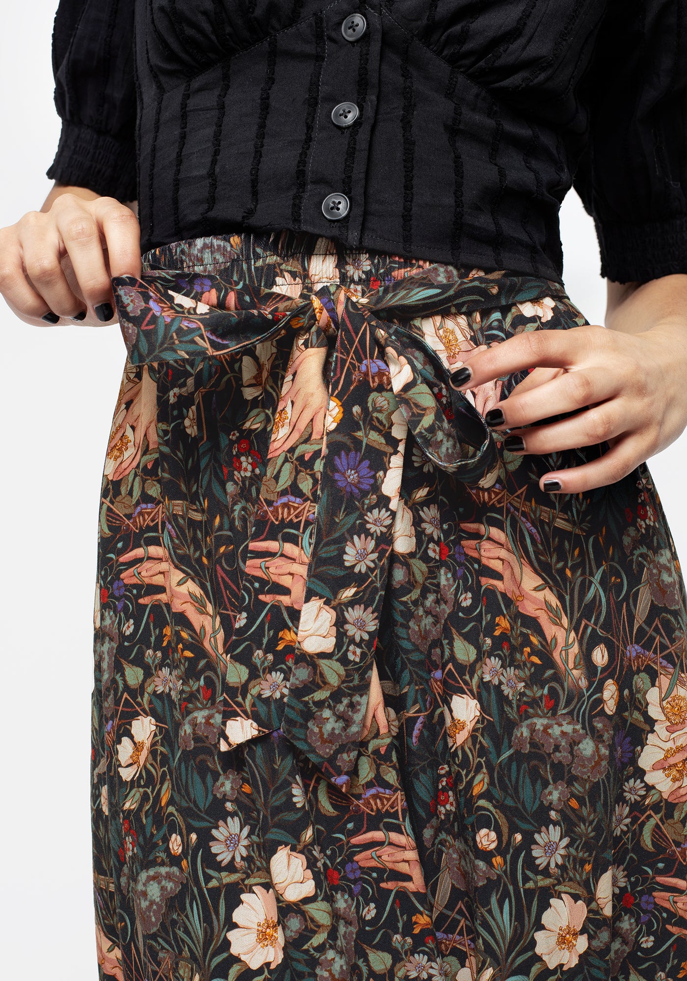 Ophelia Viscose Tie Waist Midaxi Skirt | Disturbia - Shop Women's