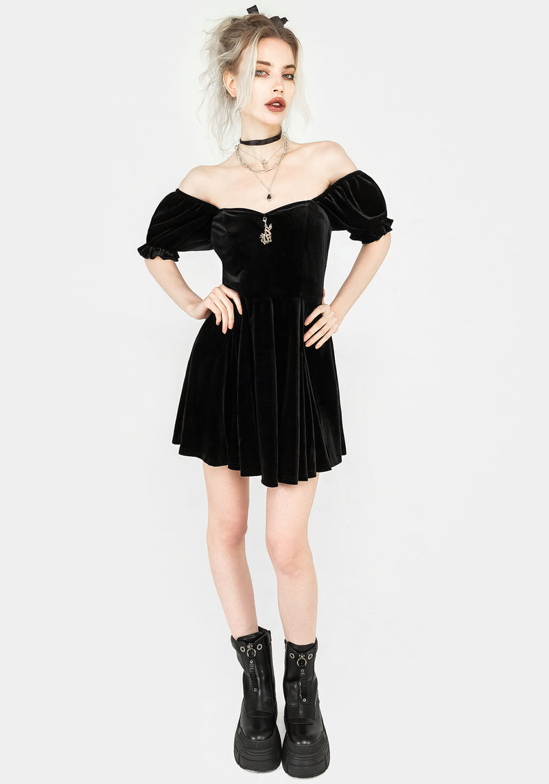 Drakon Velour Corset Mini Dress | Disturbia - Shop Women's Gothic, Alternative & Dark Romantic Fashion, Accessories & Homeware Drakon Velour Corset Mini Dress | Disturbia - Shop Women's Gothic, Alternative & Dark Romantic Fashion, Accessories & Homeware