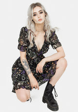 Vesna Chiffon Mini Wrap Dress