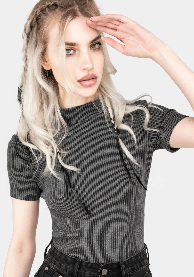 blue dress for baby girl Bryony Striped Crop Top | Disturbia