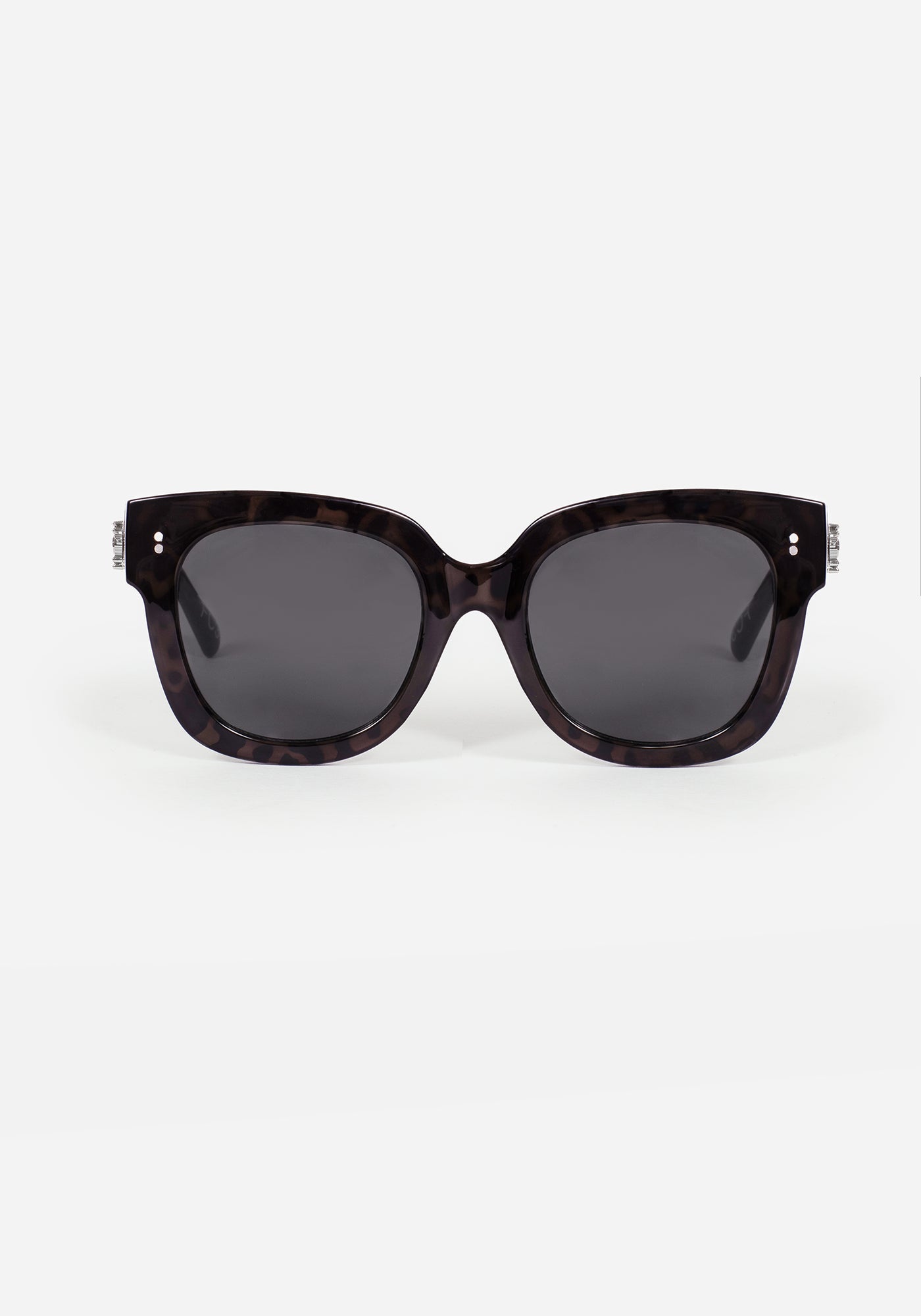 NEW!  Oversized AIRE tortoise Cassiopeia Sunglasses with vegan Black Case Tate Hexagonal Metal Sunglasses – Tortoiseshell & Green  main image 3