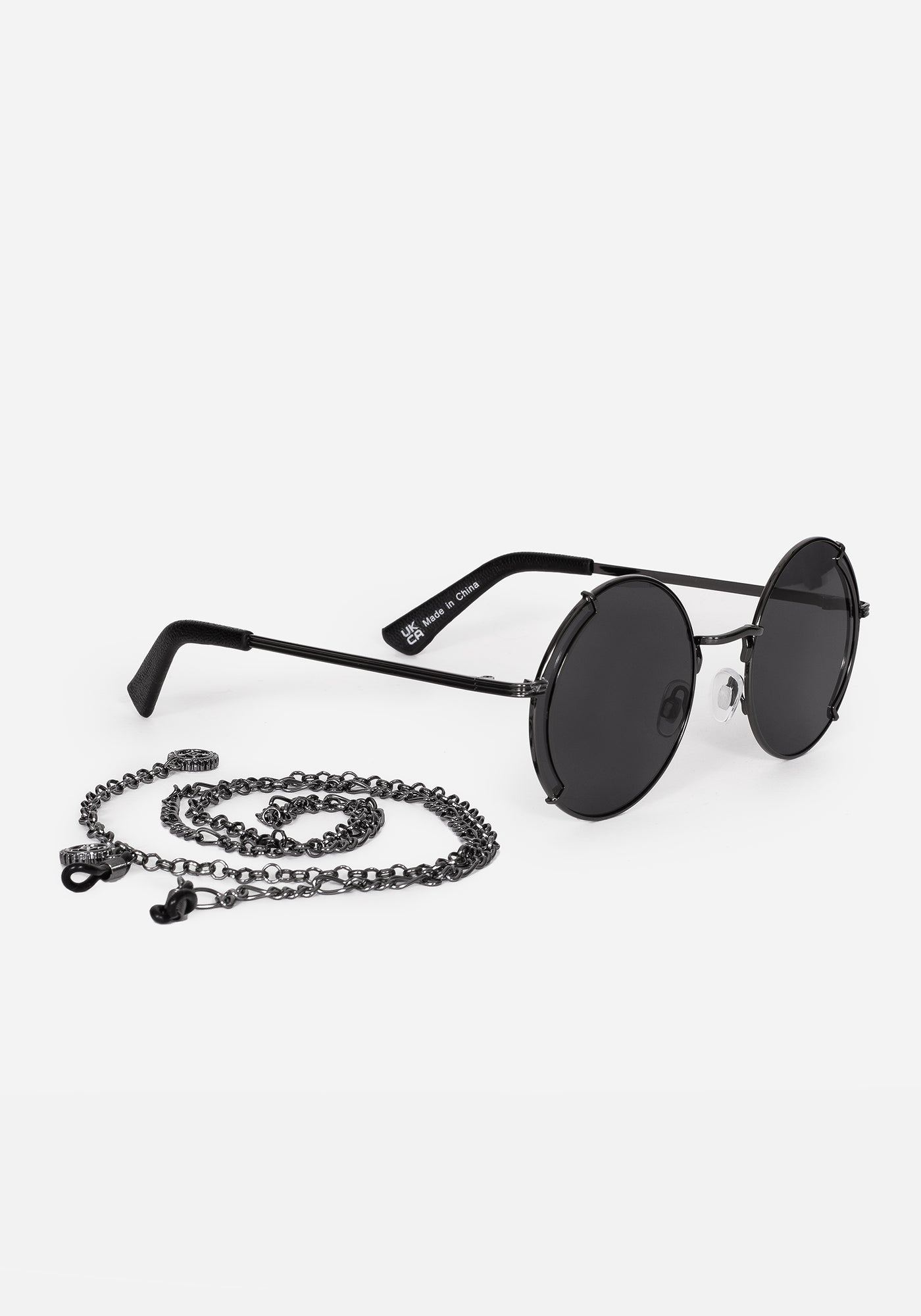 Emilie Round Sunglasses with Chain Disturbia Shop Women's