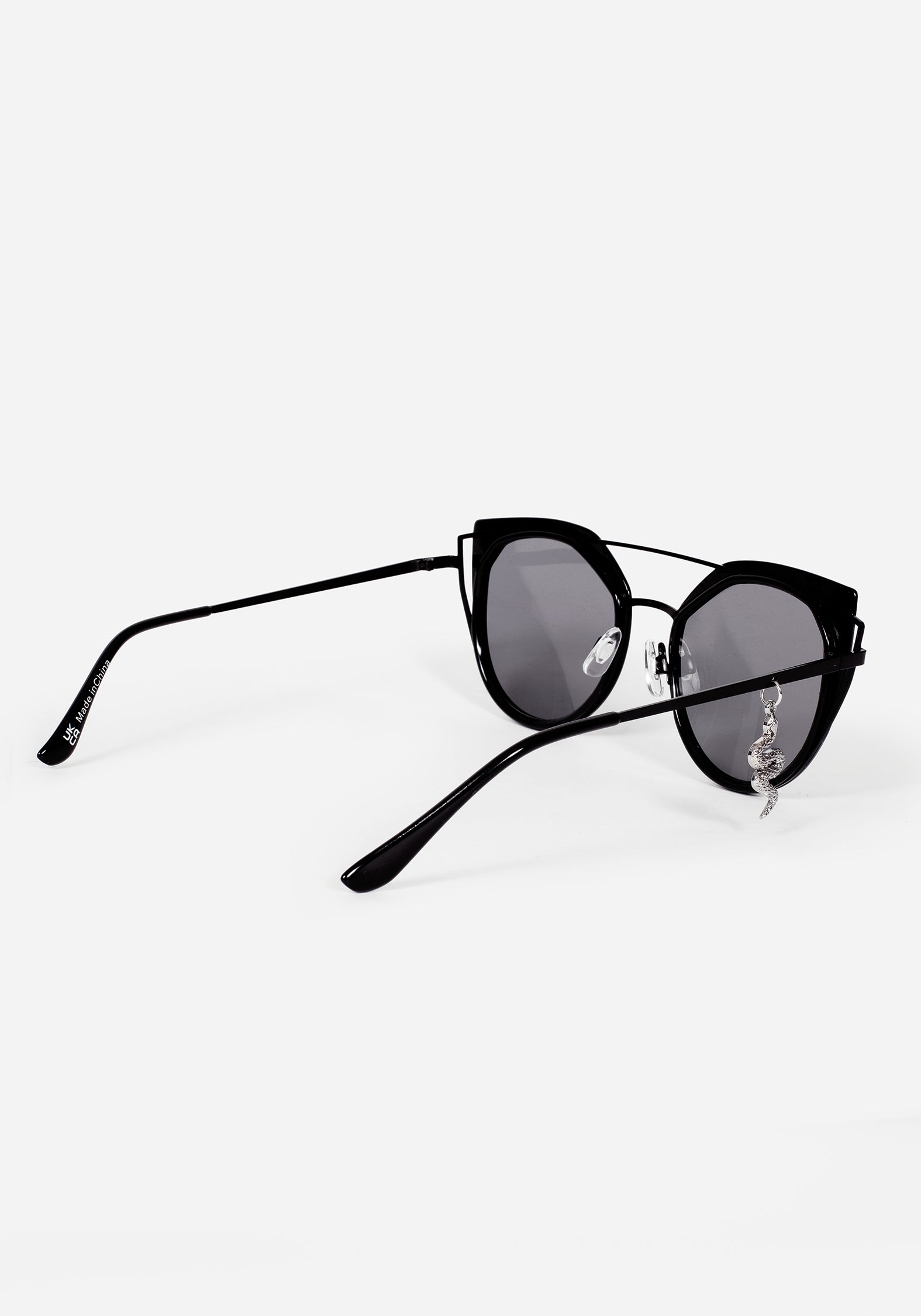THE HEIRESS SUNGLASSES PINK GLITTER SNAKE