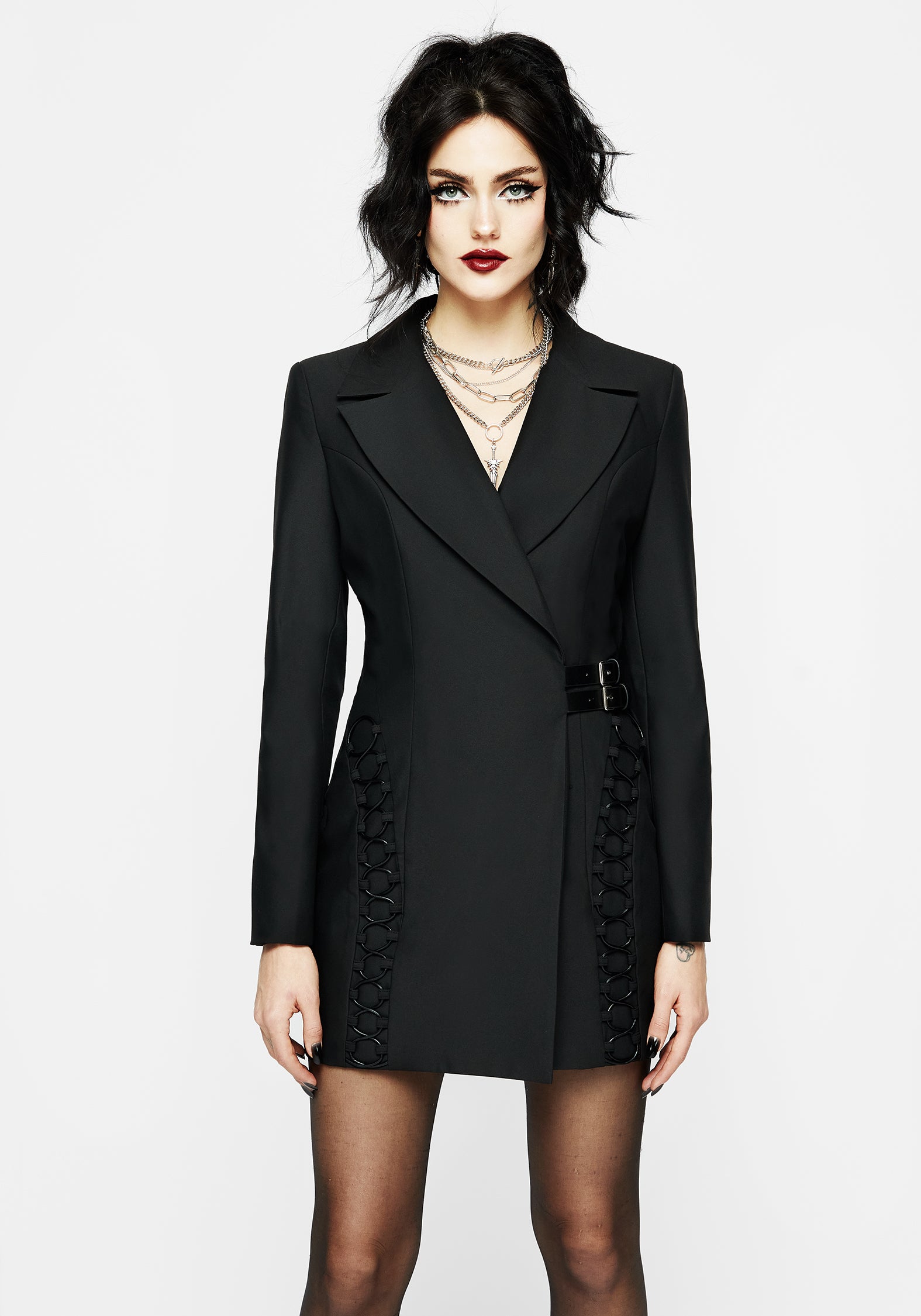 Torrid Lace up Panelled Blazer Dress | Disturbia