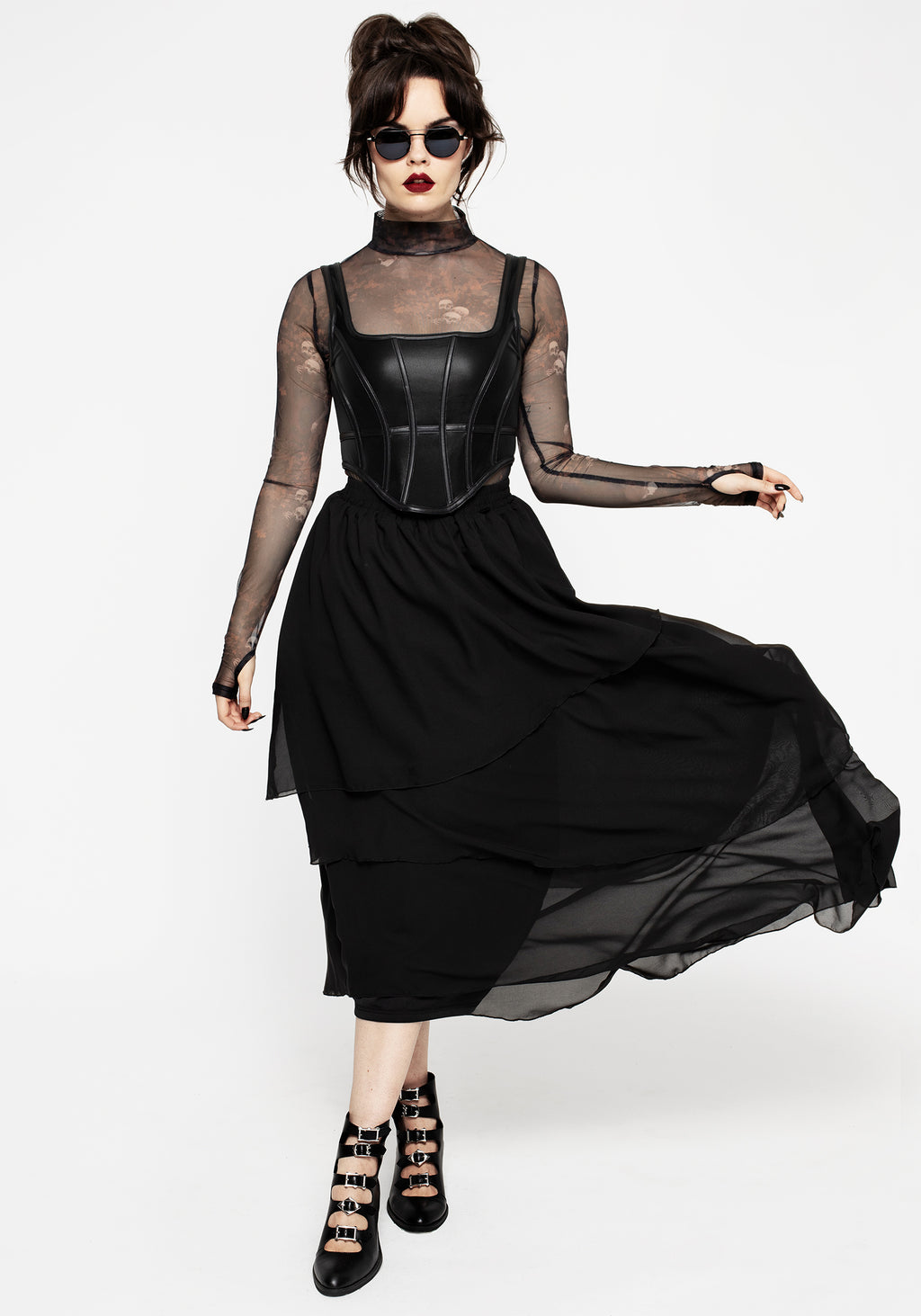 Ashen Faux Leather Zip Corset Top | Disturbia - Shop Women's