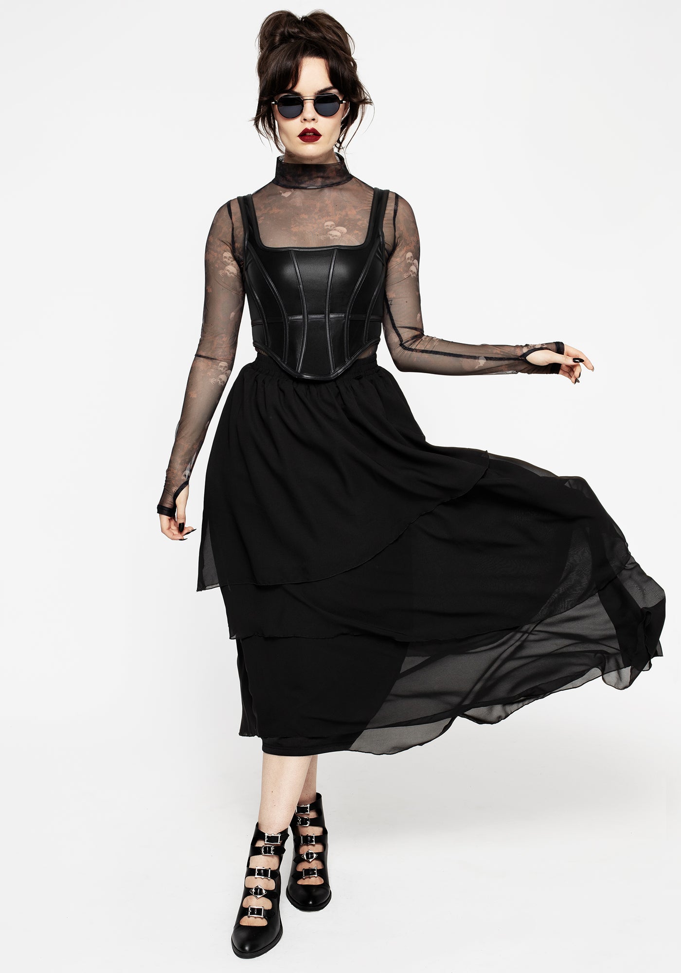 Ashen Faux Leather Zip Corset Top | Disturbia - Shop Women's