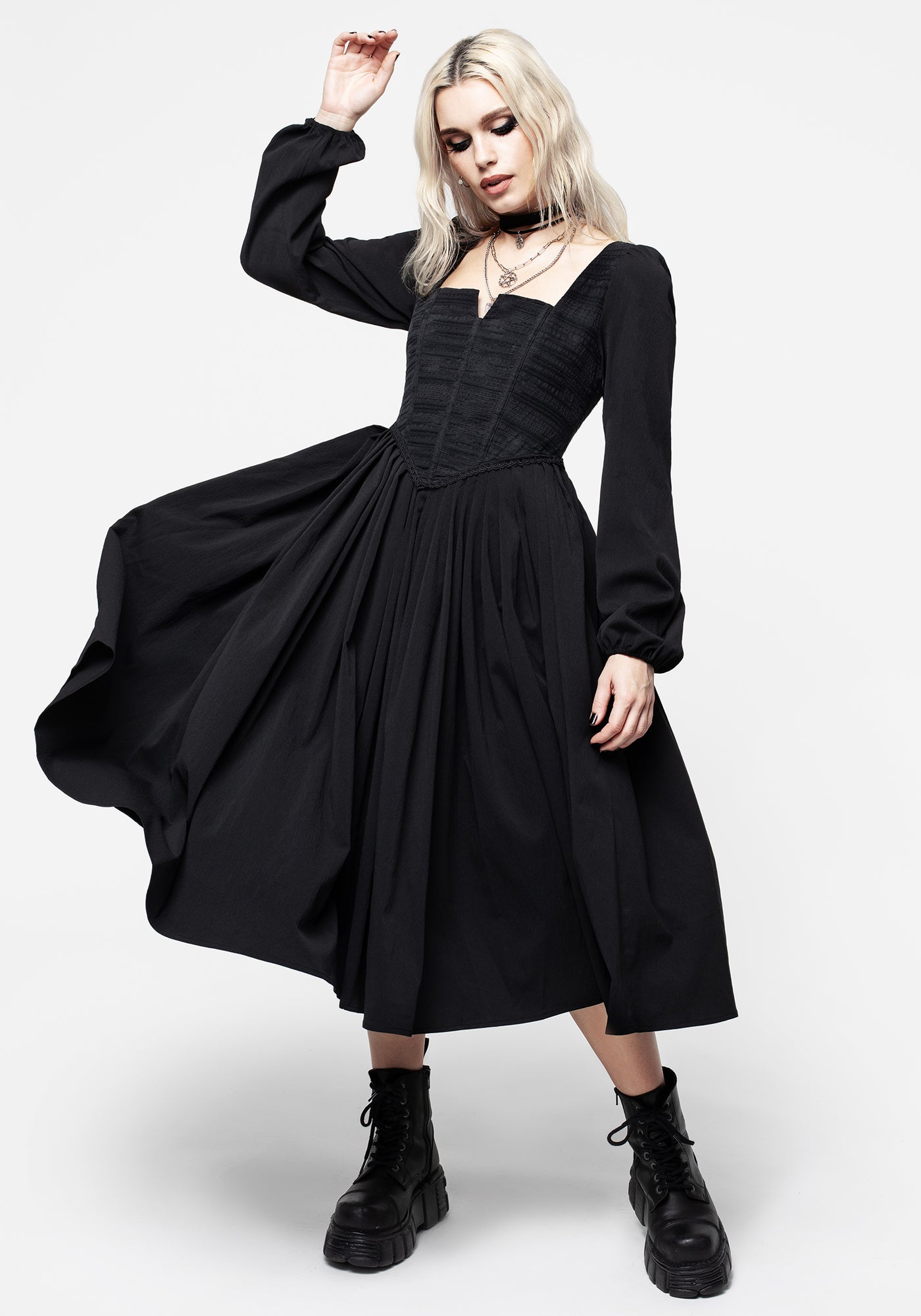 Mina Corset Midi Dress | Disturbia - Shop Women's Gothic