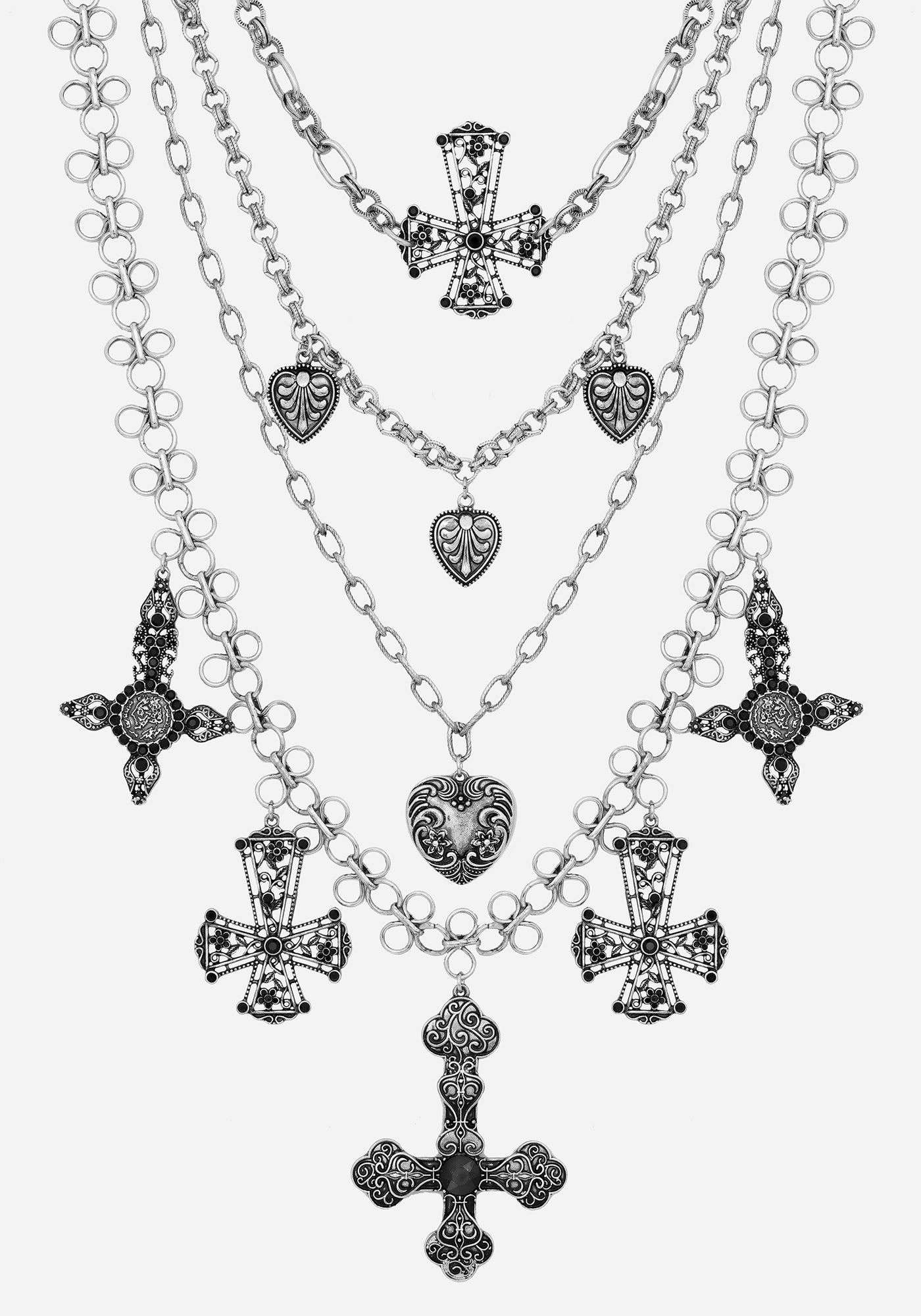 Crux Layered Chain Necklace | Disturbia - Shop Women's Gothic