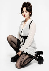 Villain Textured Blouse - White