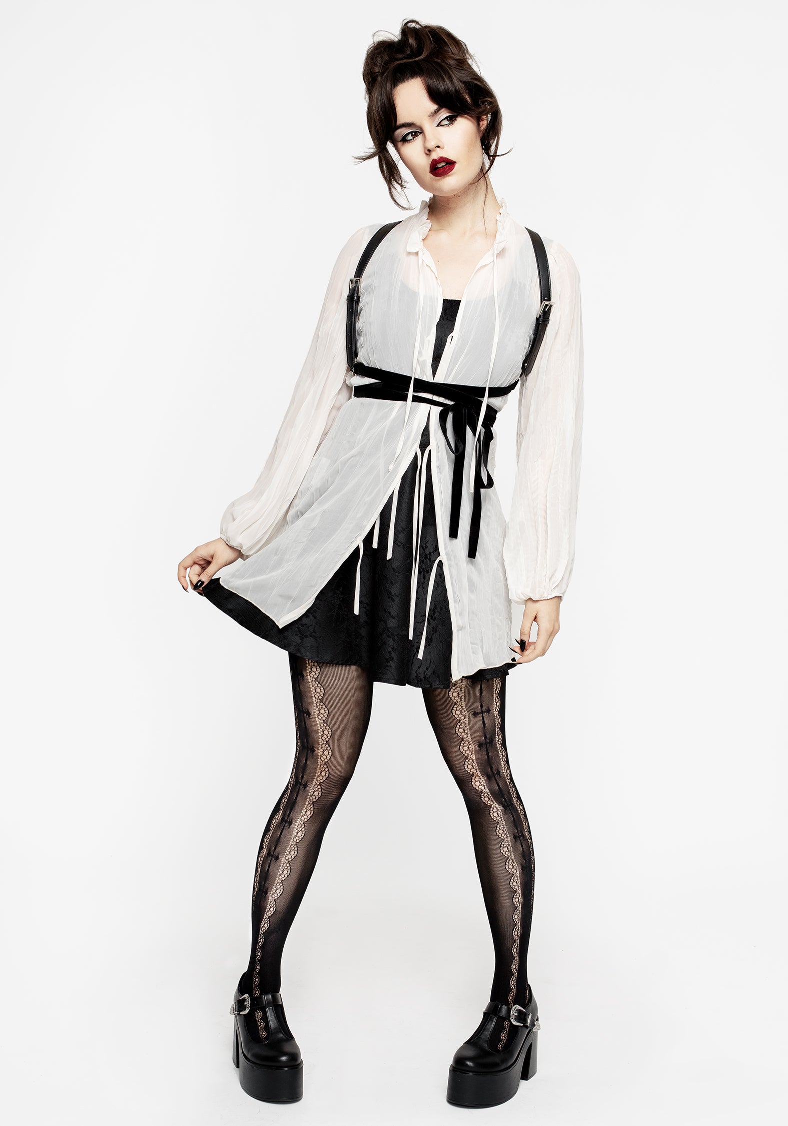Villain Textured Blouse - White