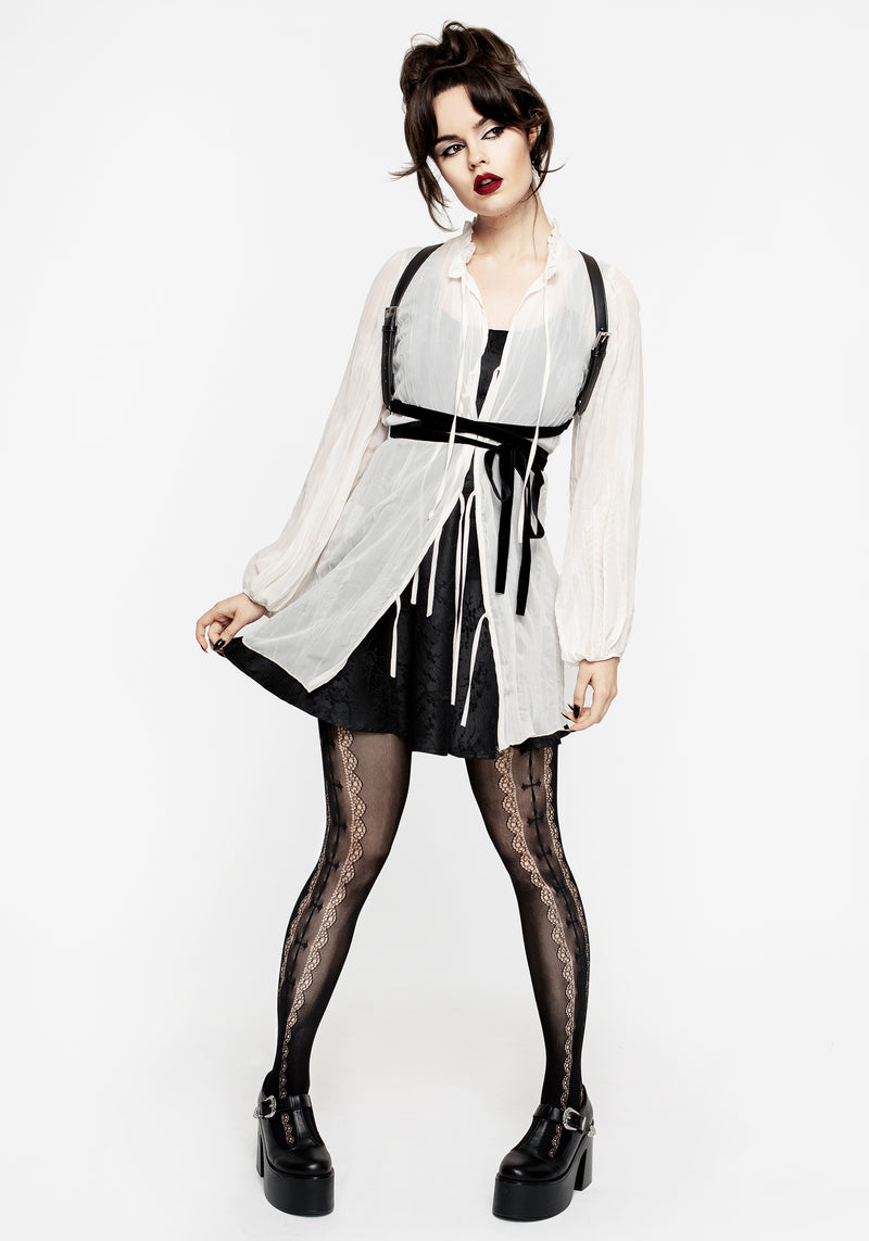 Villain Textured Blouse - White