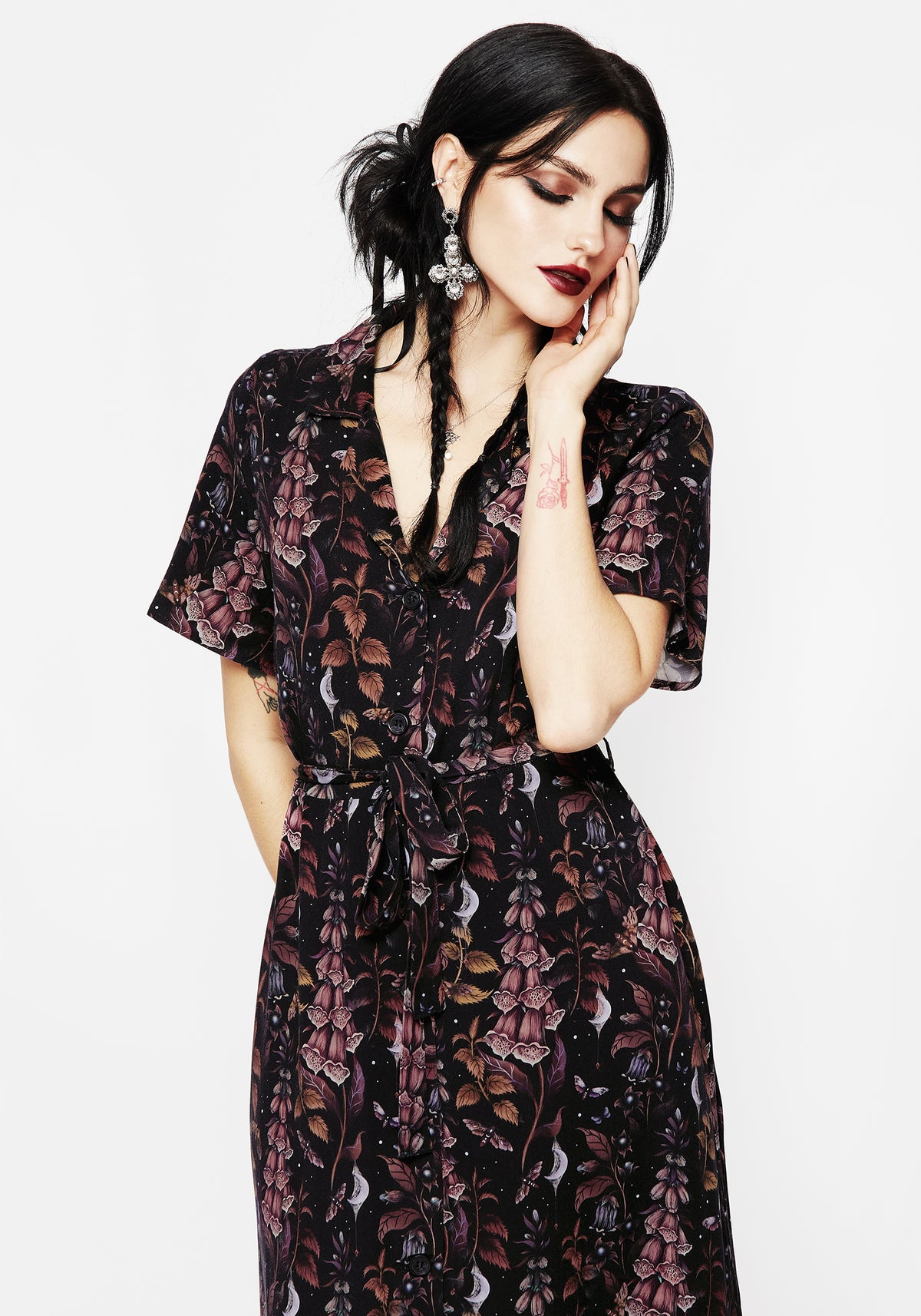 chinese dress ladies Spectre Layered Midi Shirt Dress