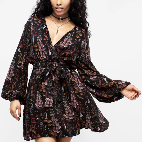 Foxglove Mini Wrap Dress | Disturbia