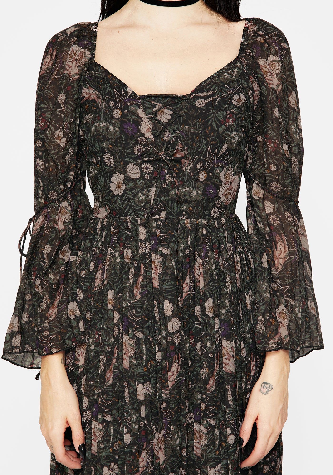 Ophelia Pleated Chiffon Maxi Dress | Disturbia - Shop