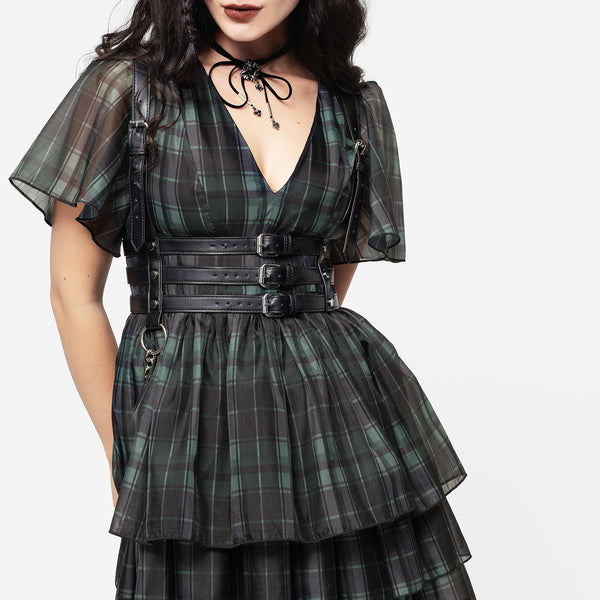 Checkmate Layered Organza Mini Dress | Disturbia