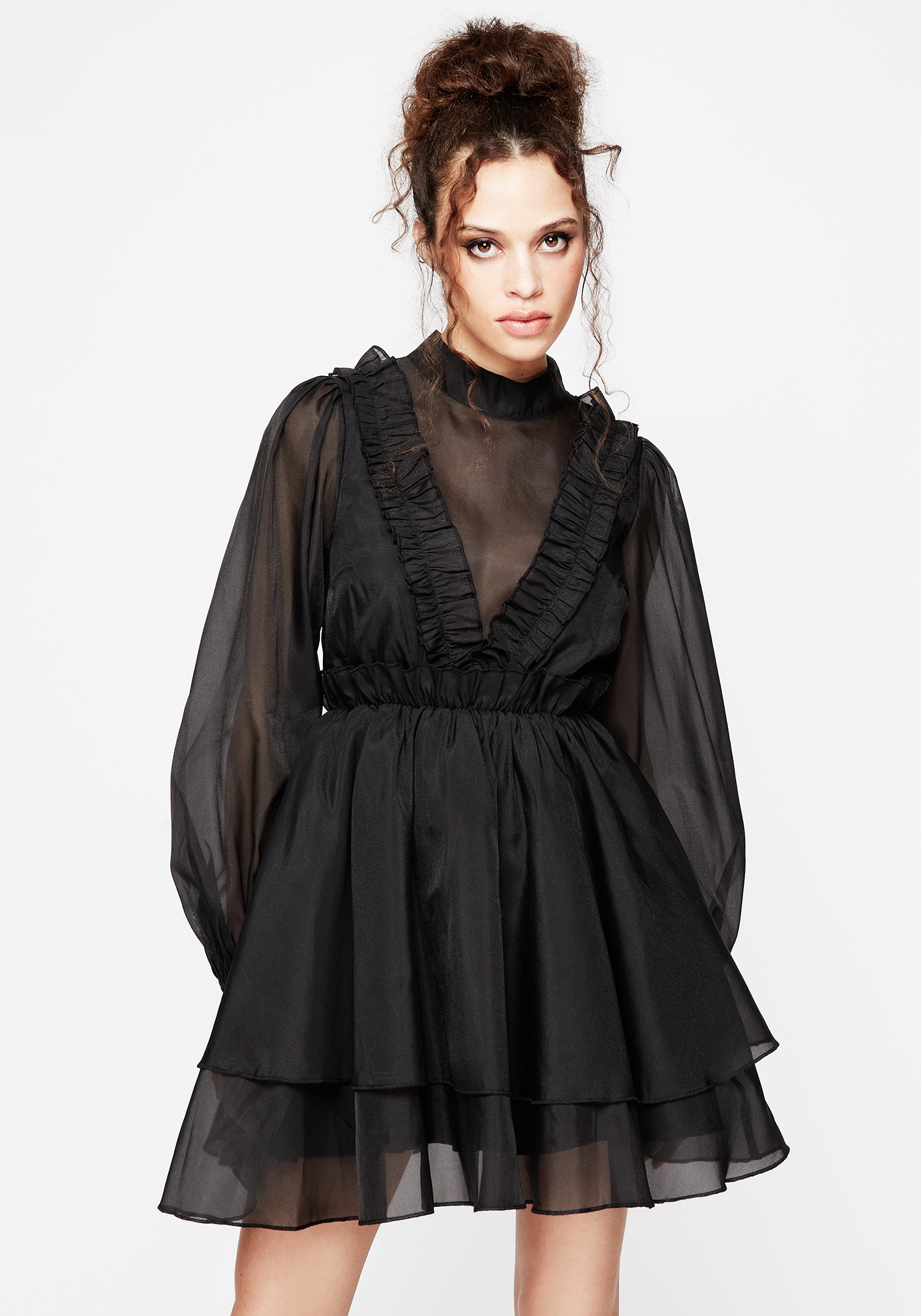 Morose Layered Frill Mini Dress | Disturbia - Shop Women's Gothic