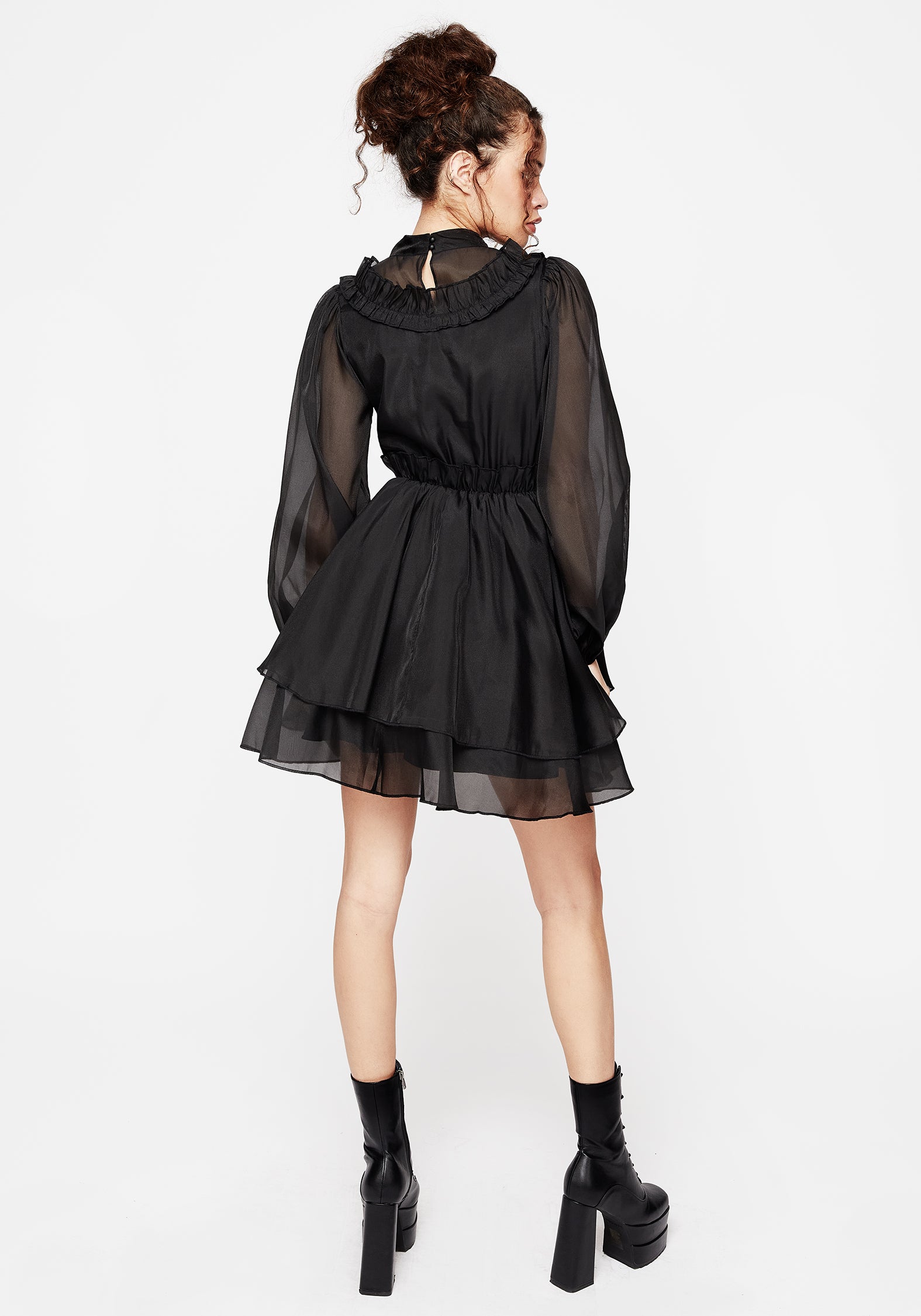 Morose Layered Frill Mini Dress | Disturbia - Shop Women's Gothic