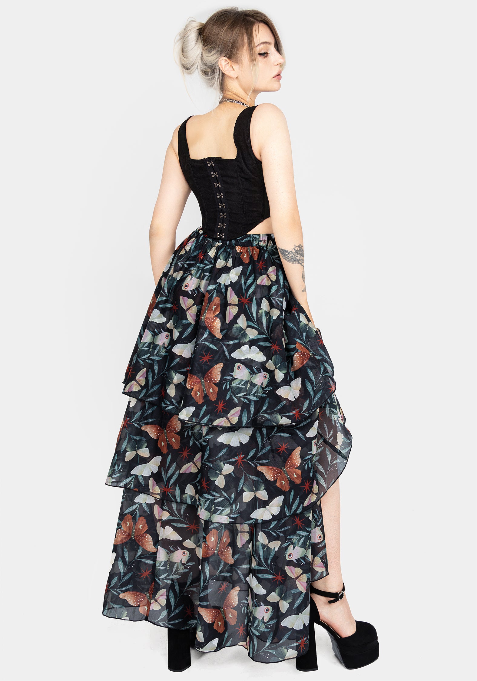 Mariposa Split Tiered Organza Skirt | Disturbia - Shop Women's